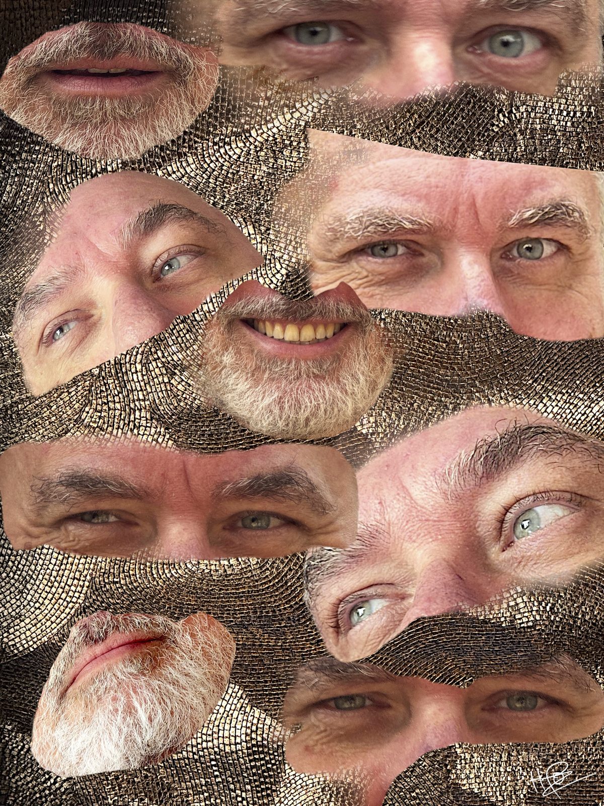 Collage visages masculins