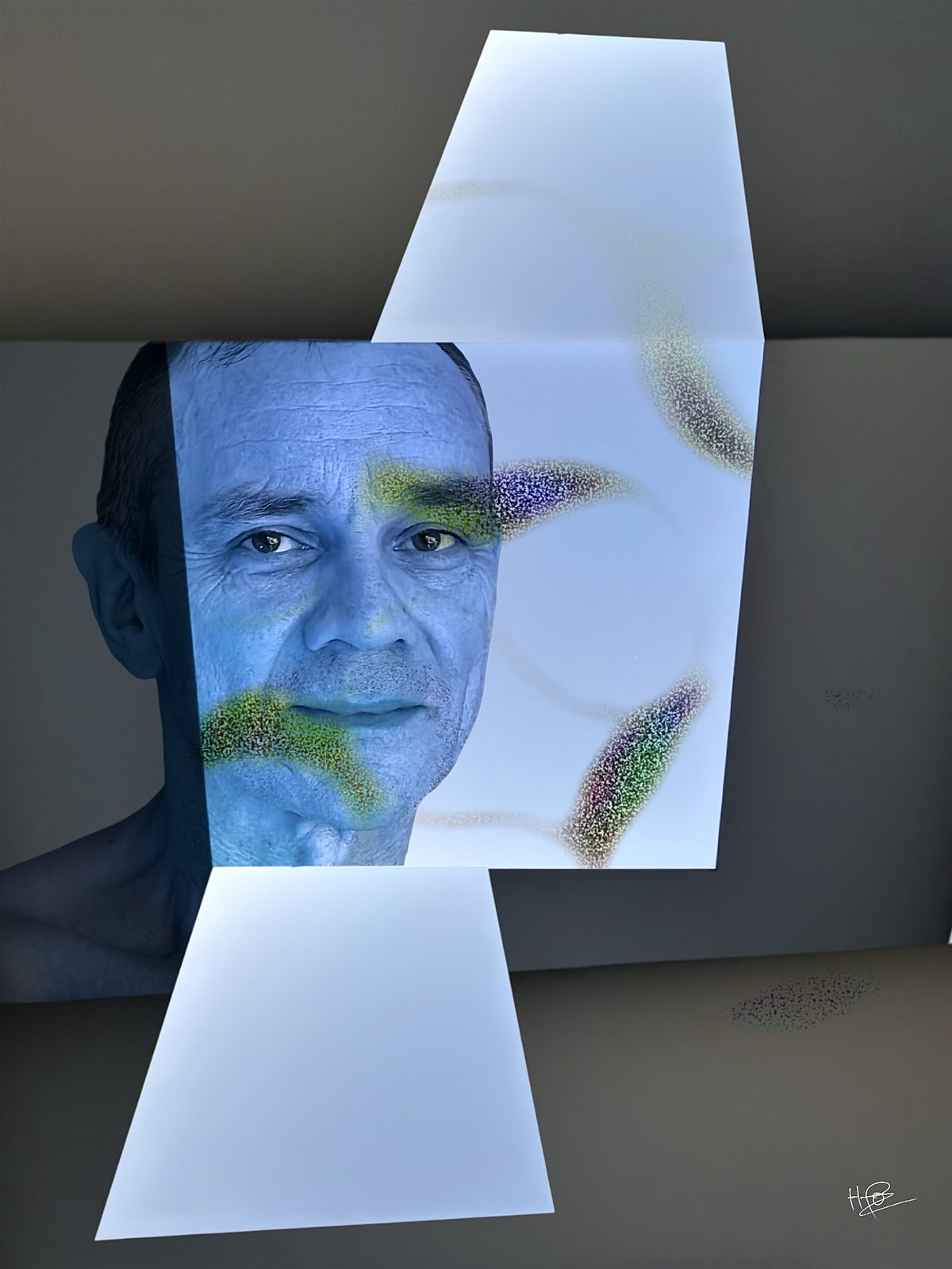 Portrait projection lumière