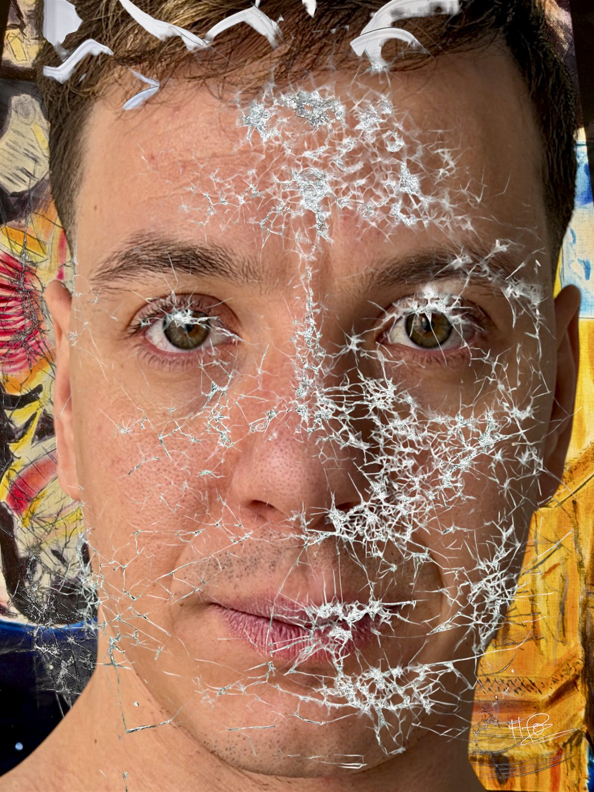 Portrait verre brisé