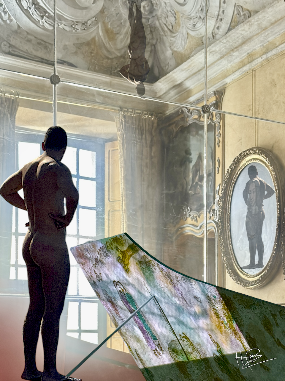 Hôtel particulier Nice, Piano musée Raoul Dufy, homme nu modèle anonyme