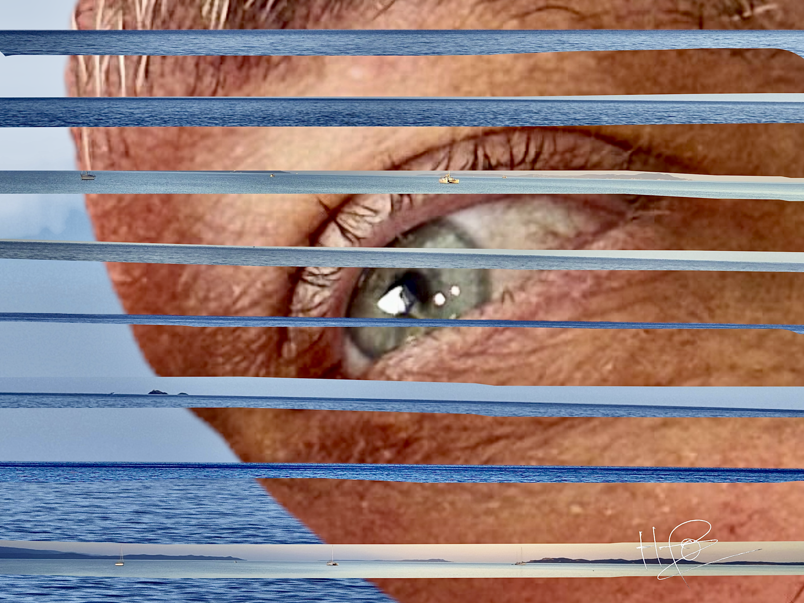 Regard à travers stores